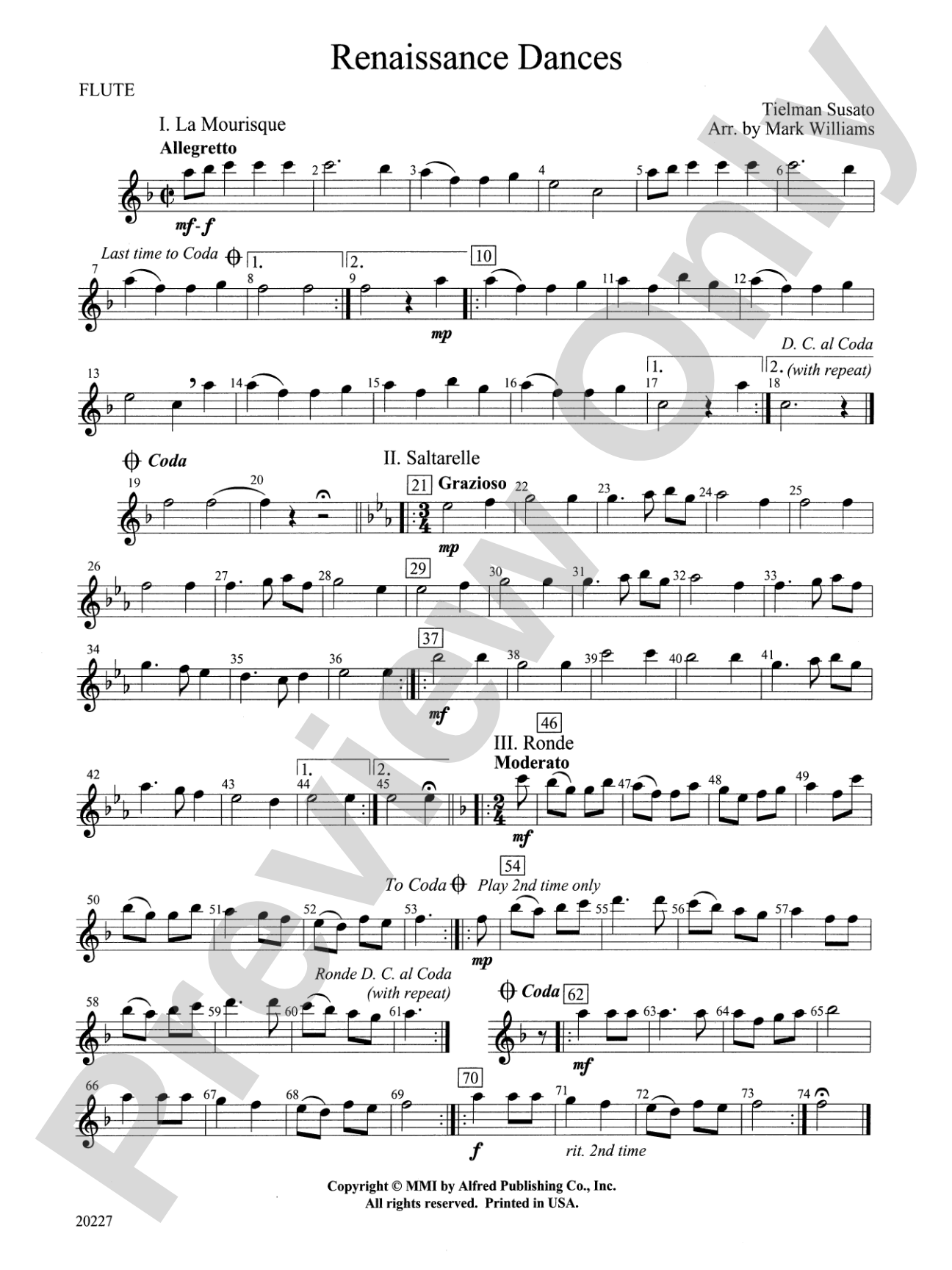 Renaissance Dances: Flute