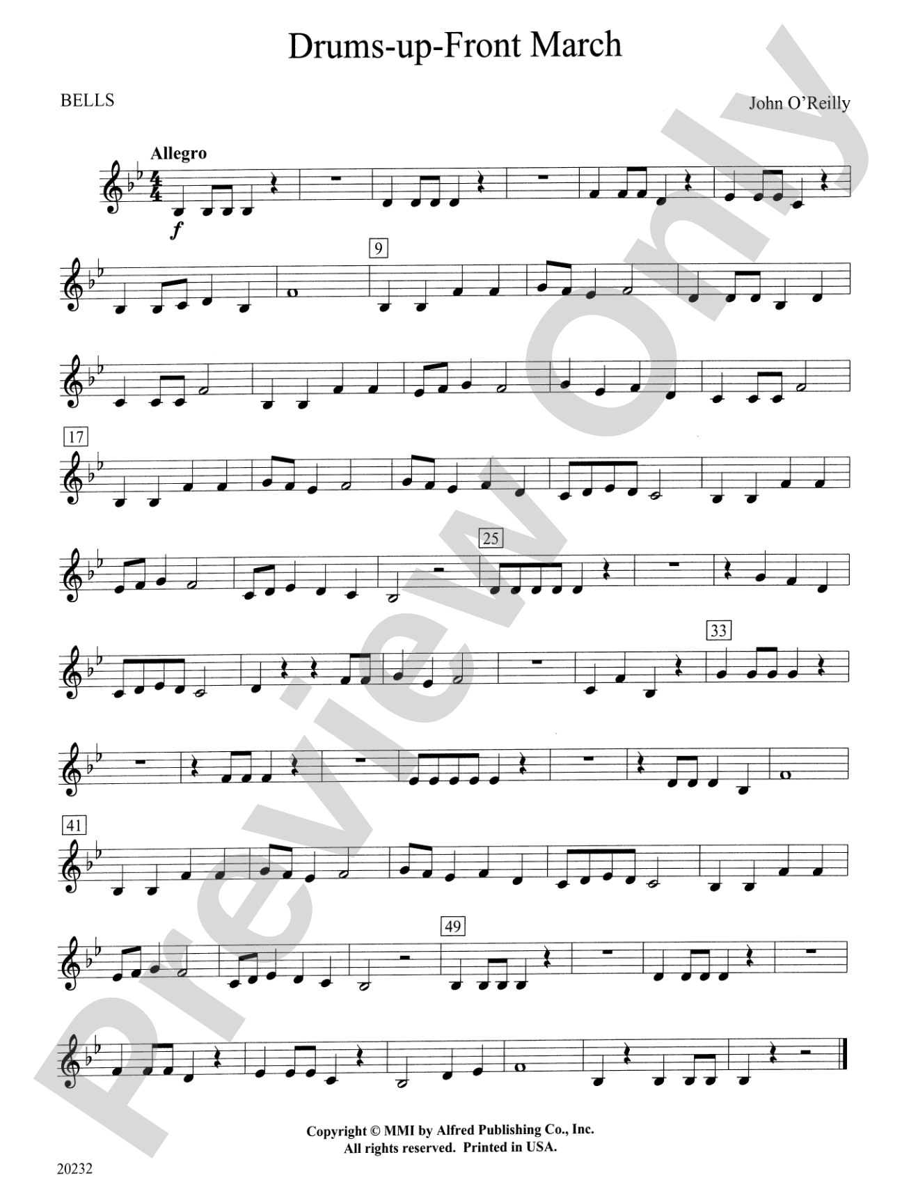 Drums-up-Front March: Bells