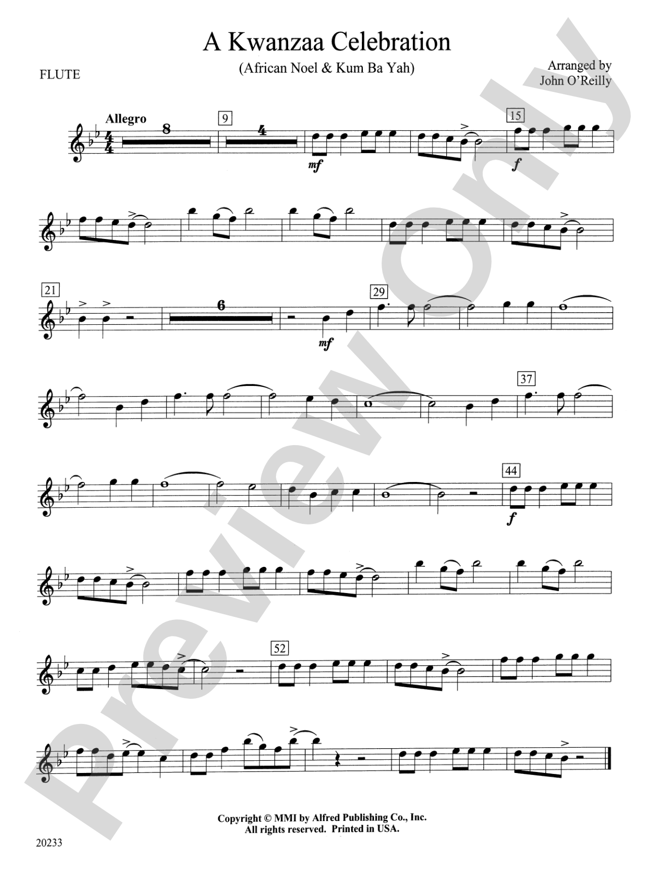 A Kwanzaa Celebration: Flute