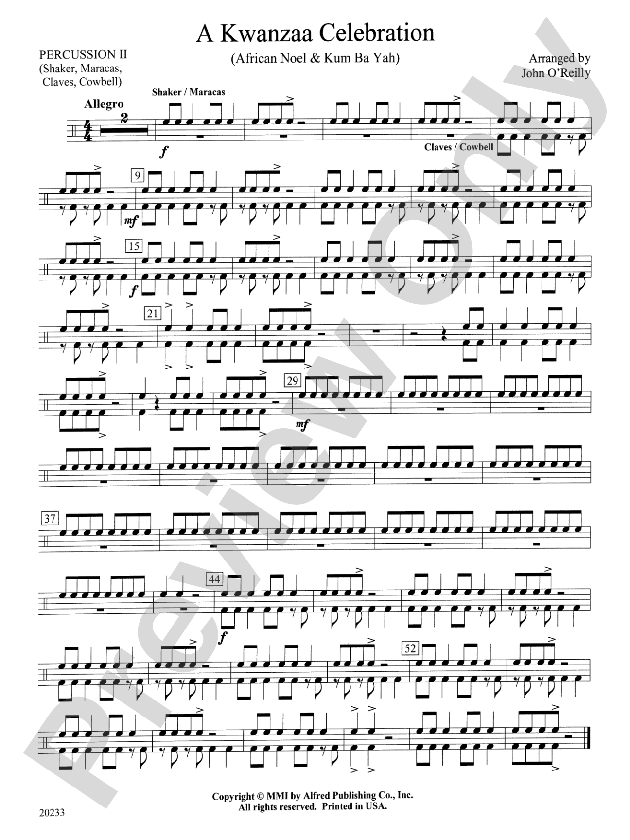 A Kwanzaa Celebration: 2nd Percussion