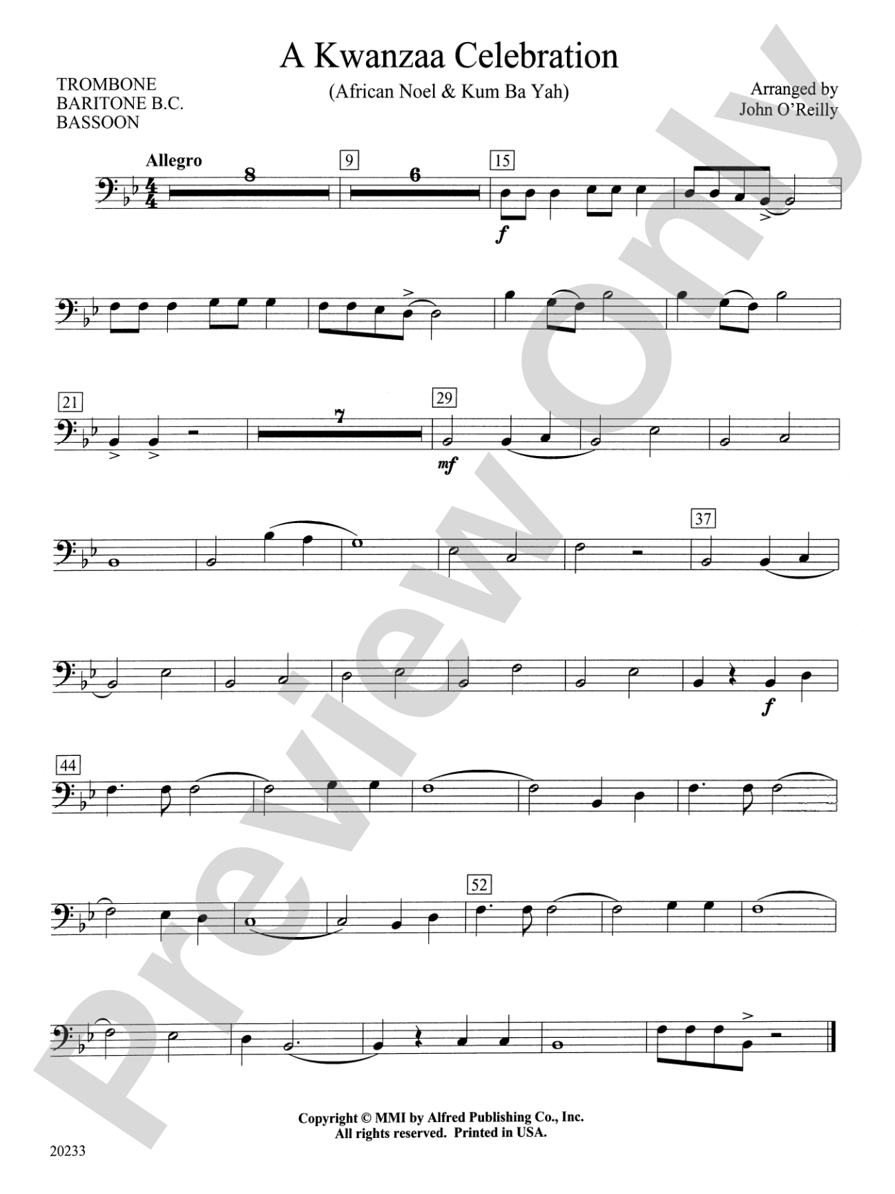 A Kwanzaa Celebration: 1st Trombone