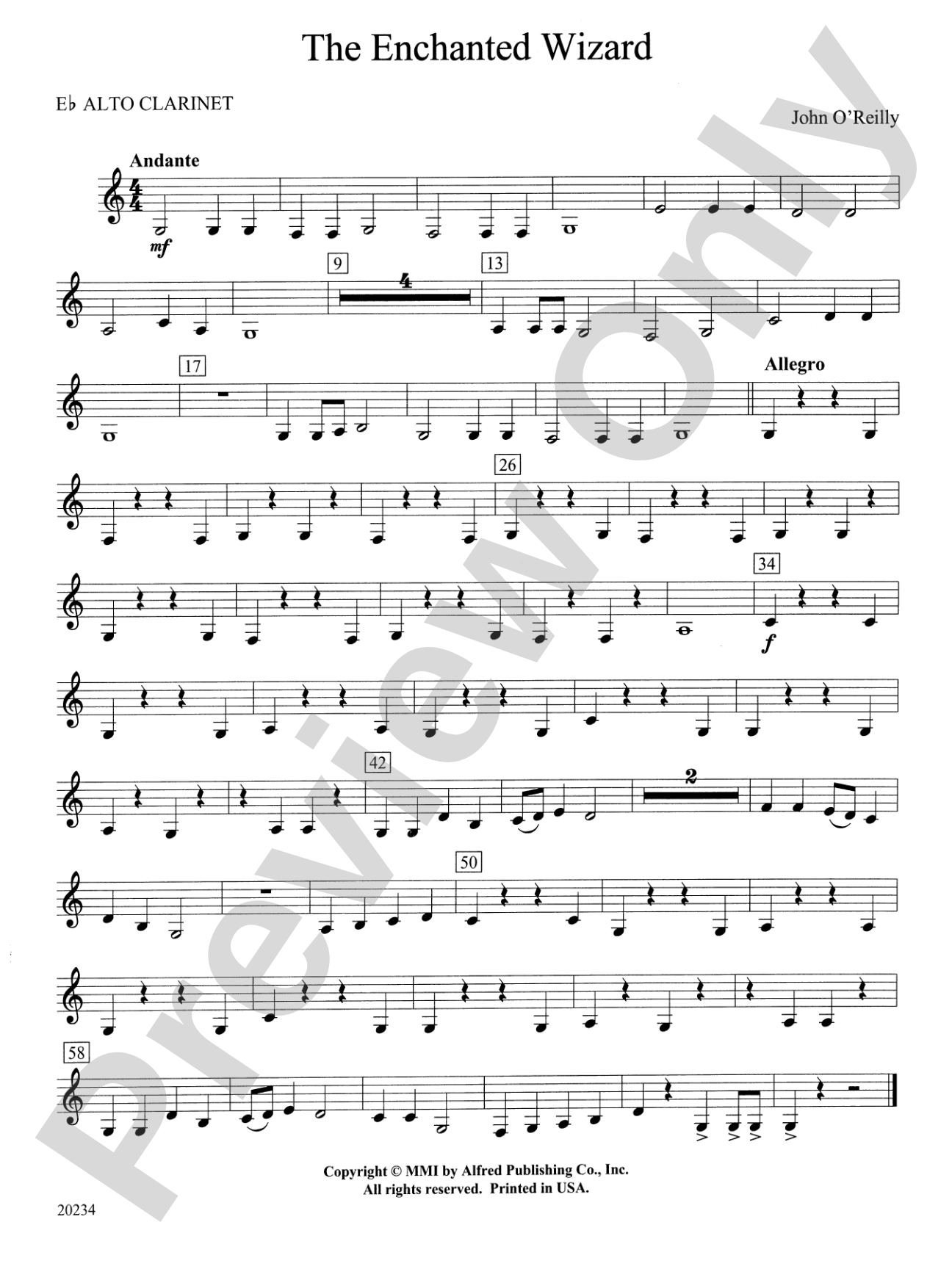 The Enchanted Wizard: E-flat Alto Clarinet