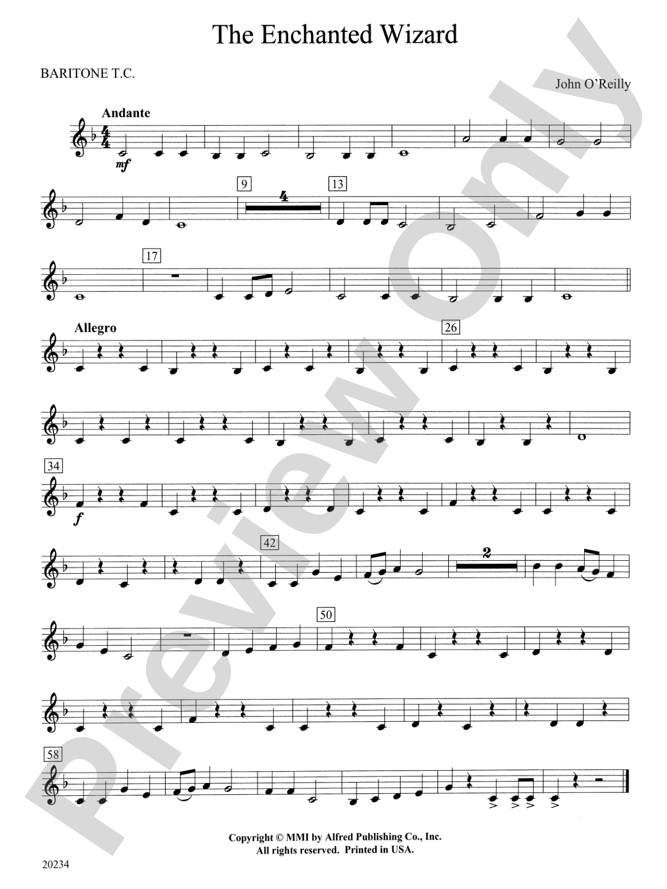 The Enchanted Wizard: Baritone T.C.