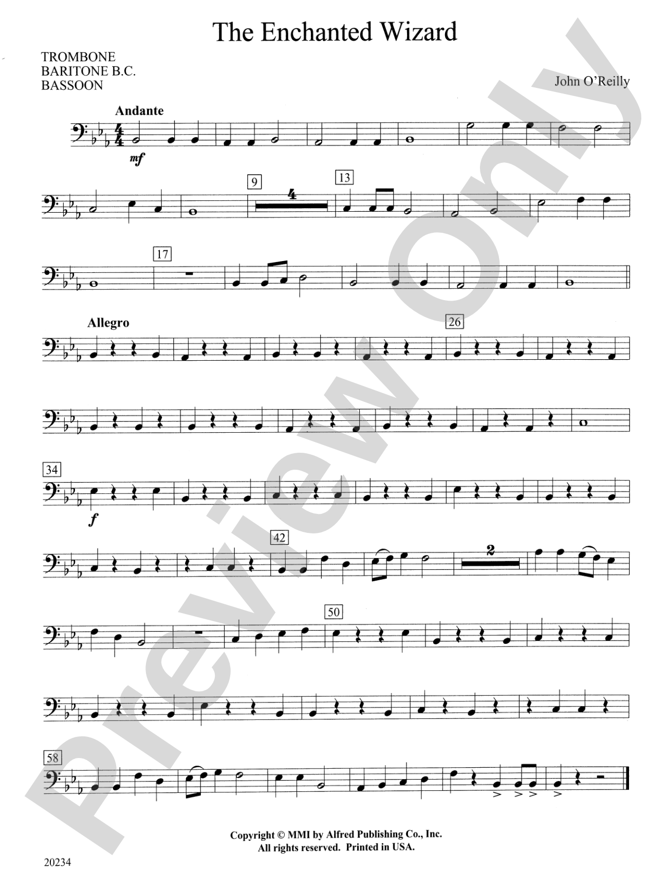 The Enchanted Wizard: 1st Trombone