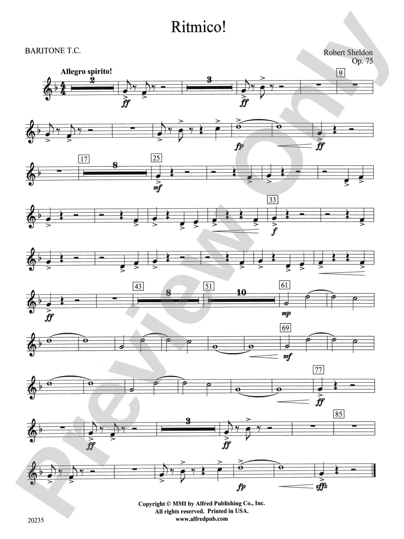 Ritmico!: Baritone T.C.