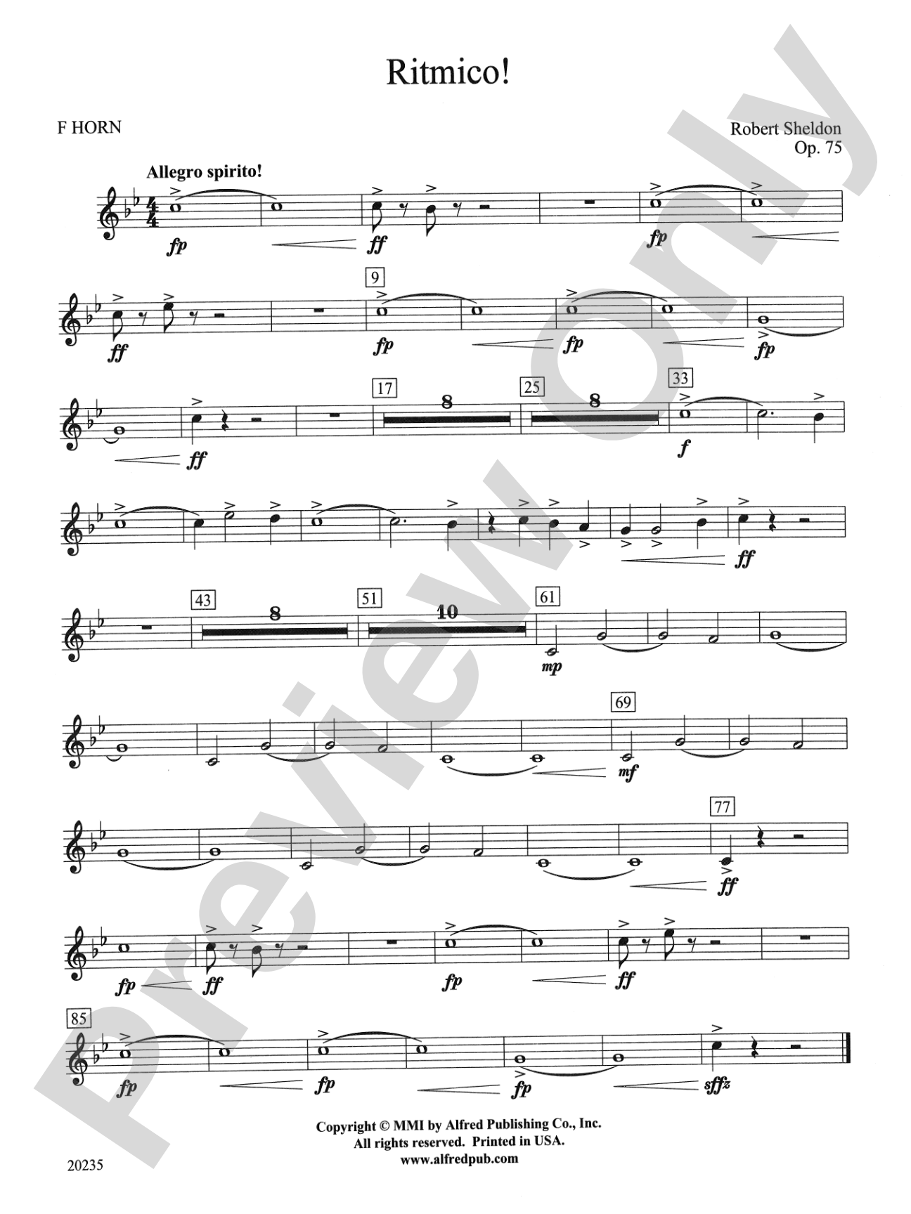 Ritmico!: 1st F Horn