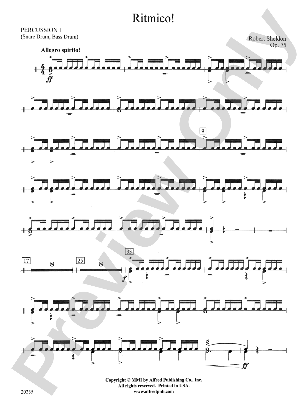 Ritmico!: 1st Percussion