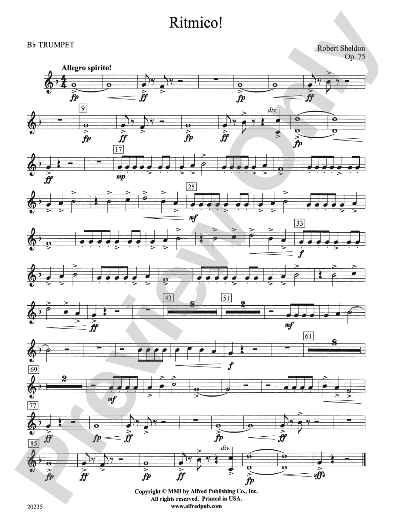 Ritmico!: 1st B-flat Trumpet