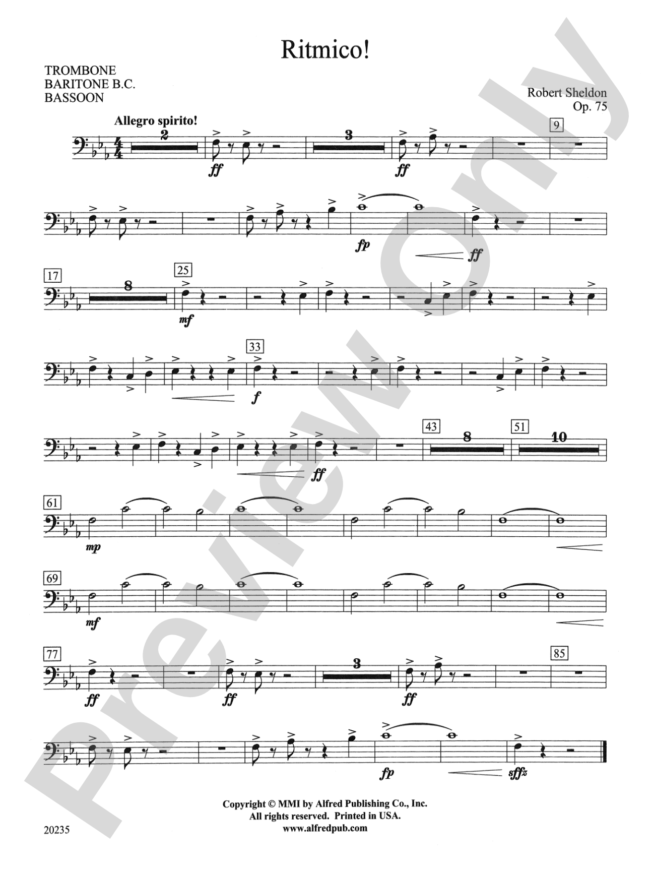 Ritmico!: 1st Trombone