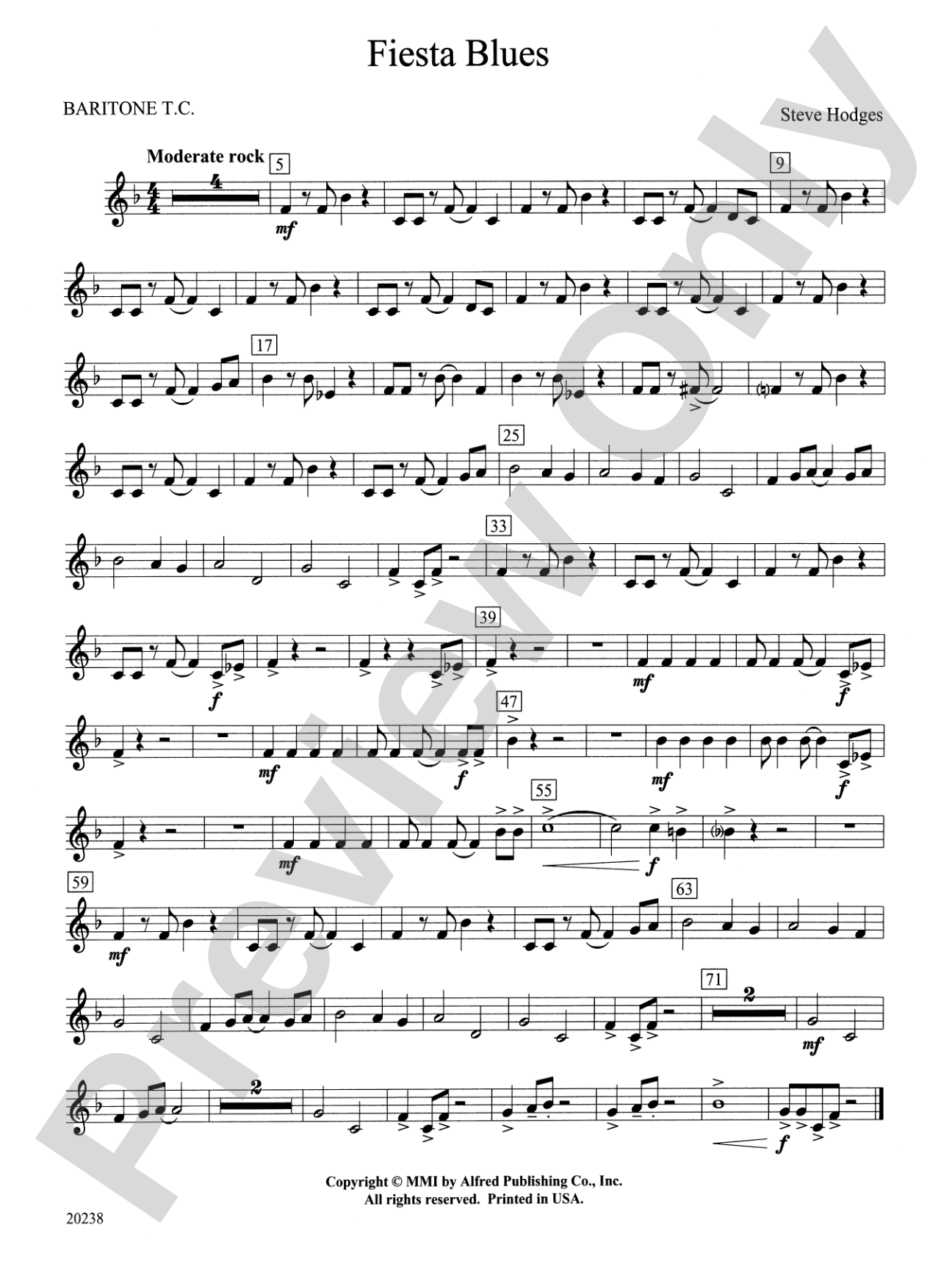 Fiesta Blues: Baritone T.C.