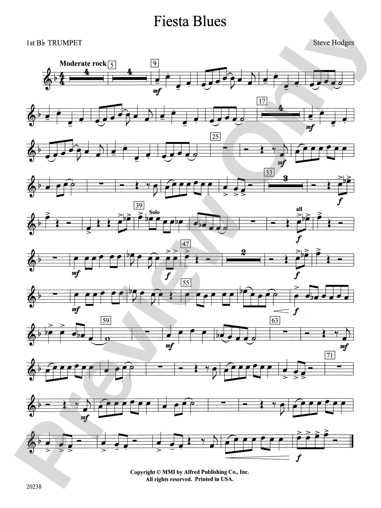 Fiesta Blues: 1st B-flat Trumpet