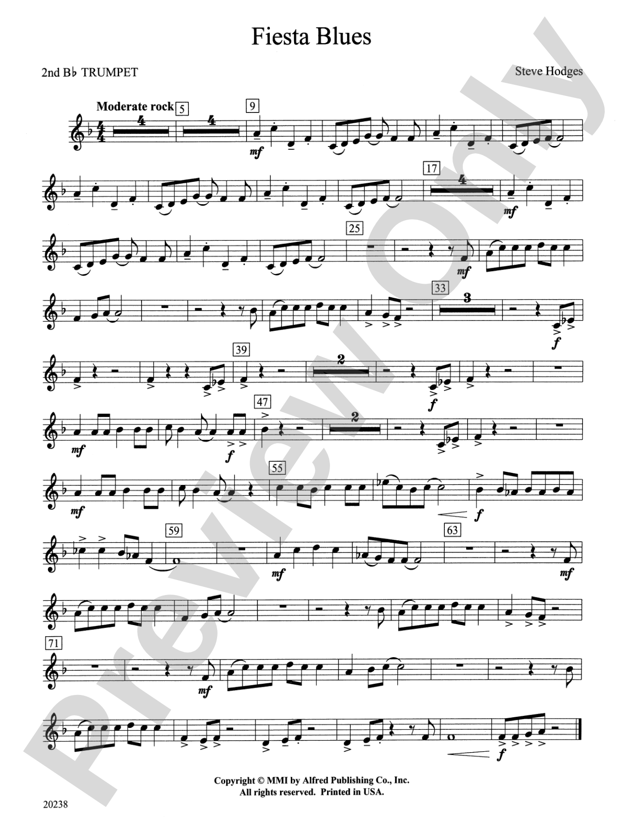 Fiesta Blues: 2nd B-flat Trumpet