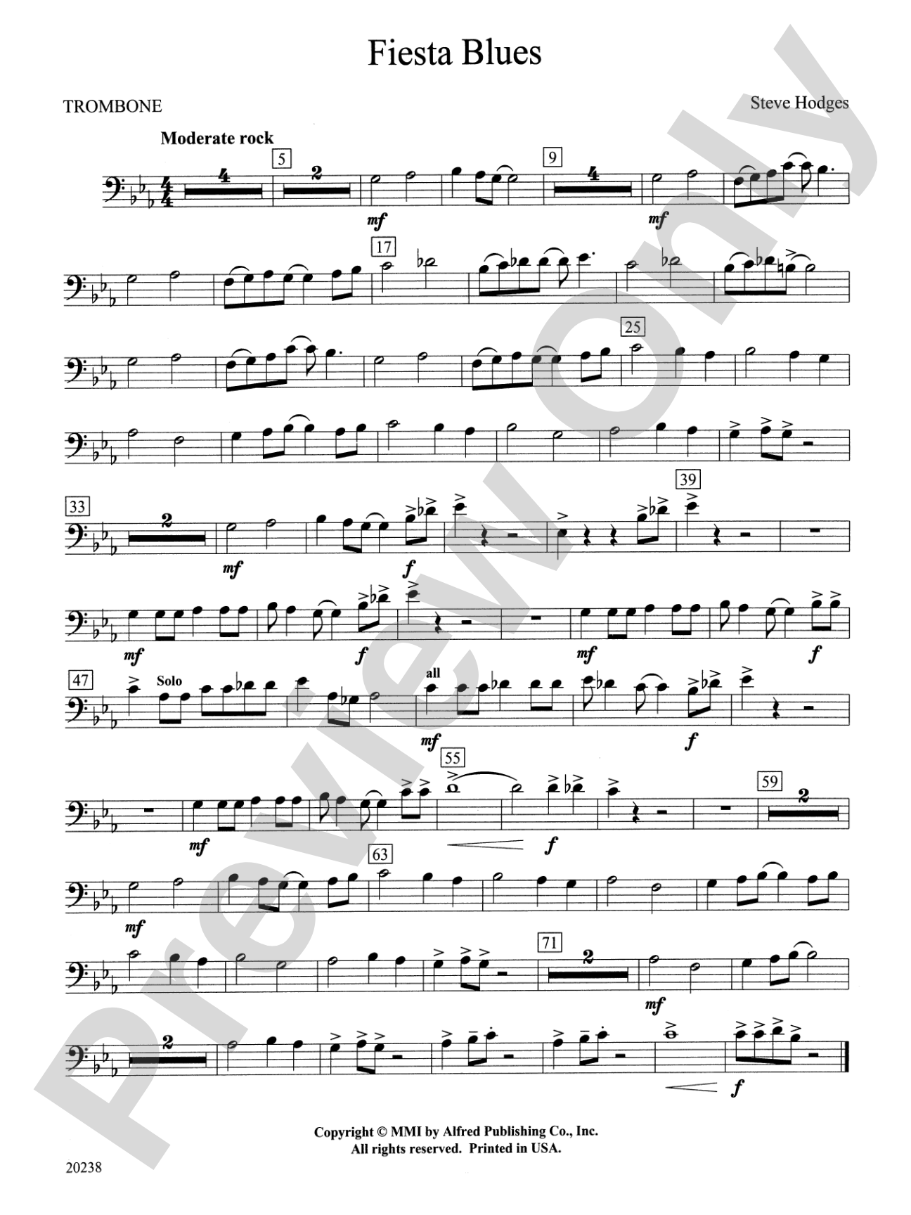 Fiesta Blues: 1st Trombone