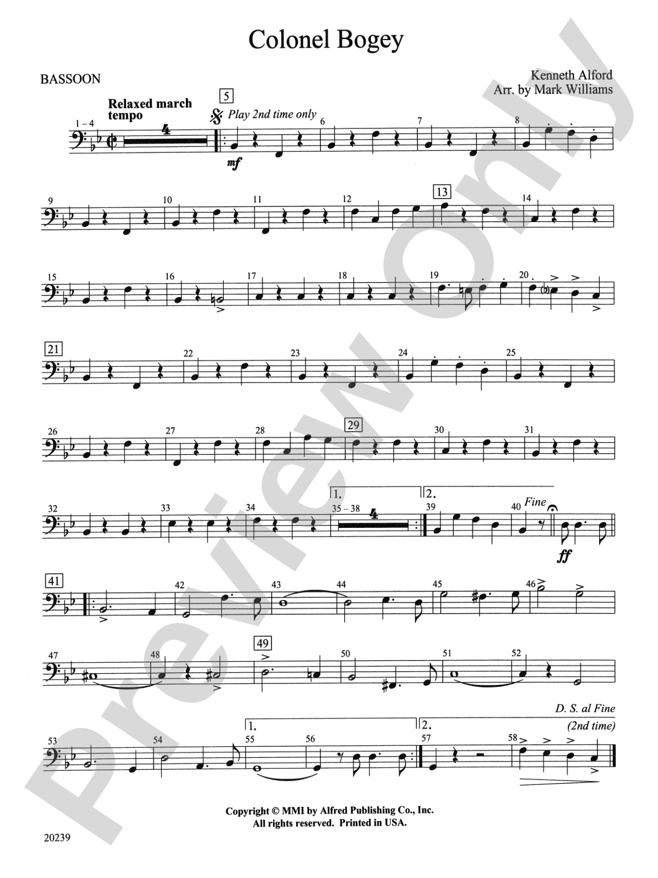 Colonel Bogey: Bassoon