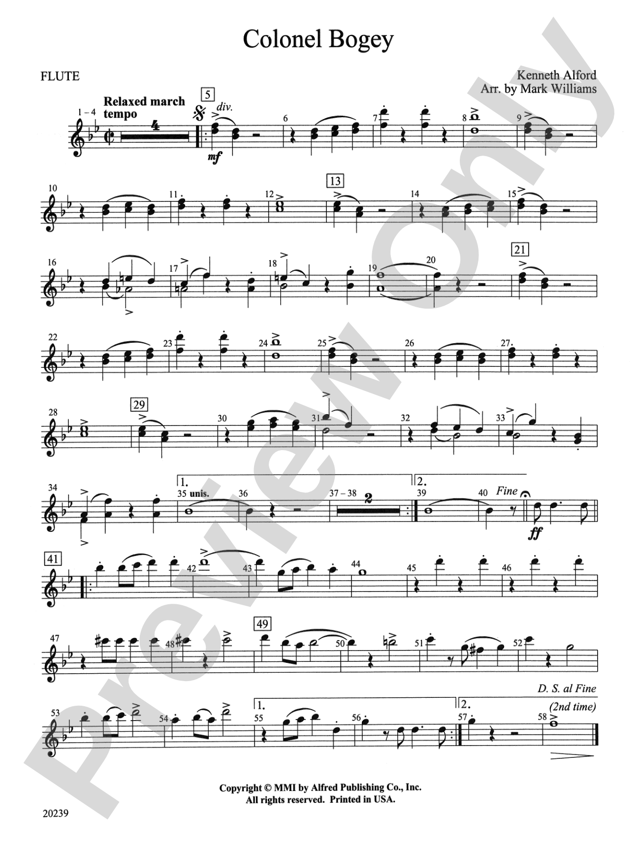 Colonel Bogey: Flute