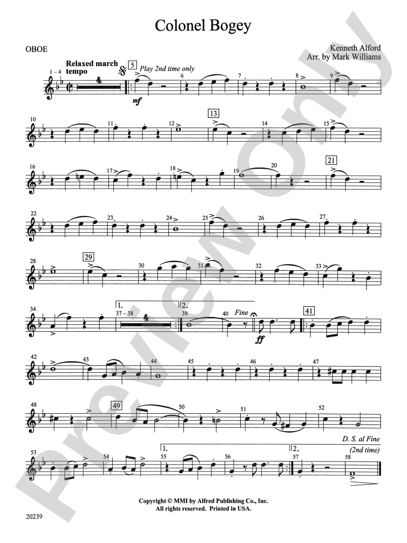 Colonel Bogey: Oboe