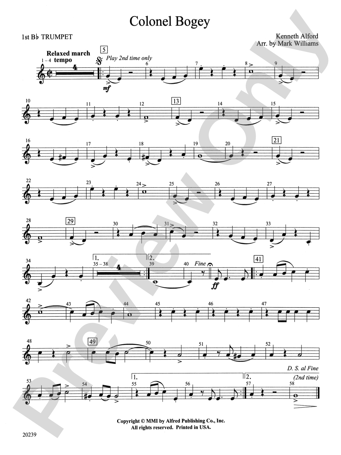 Colonel Bogey: 1st B-flat Trumpet