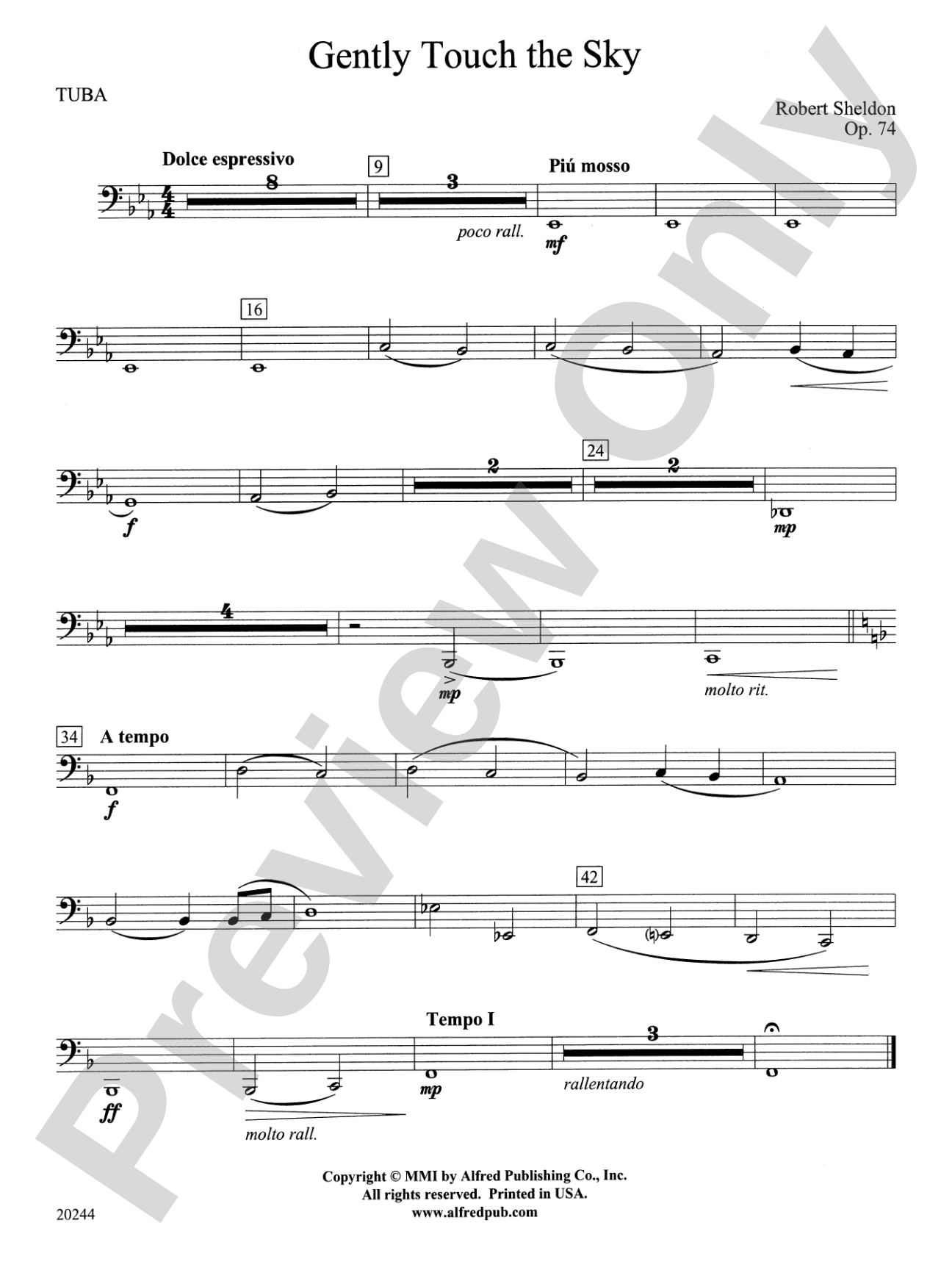 Gently Touch the Sky: Tuba