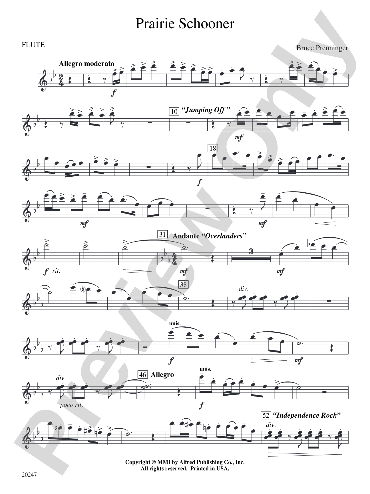 Prairie Schooner: Flute