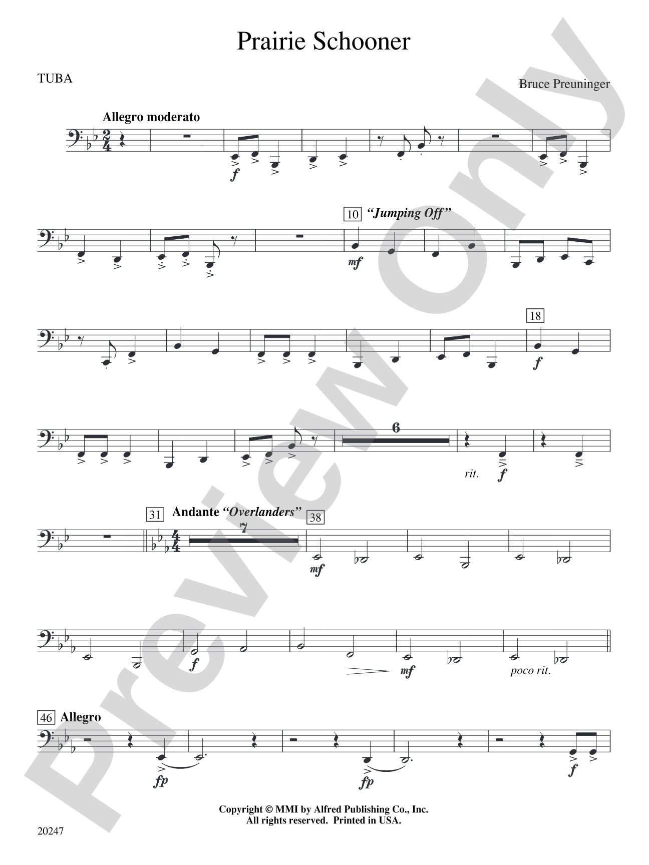 Prairie Schooner: Tuba