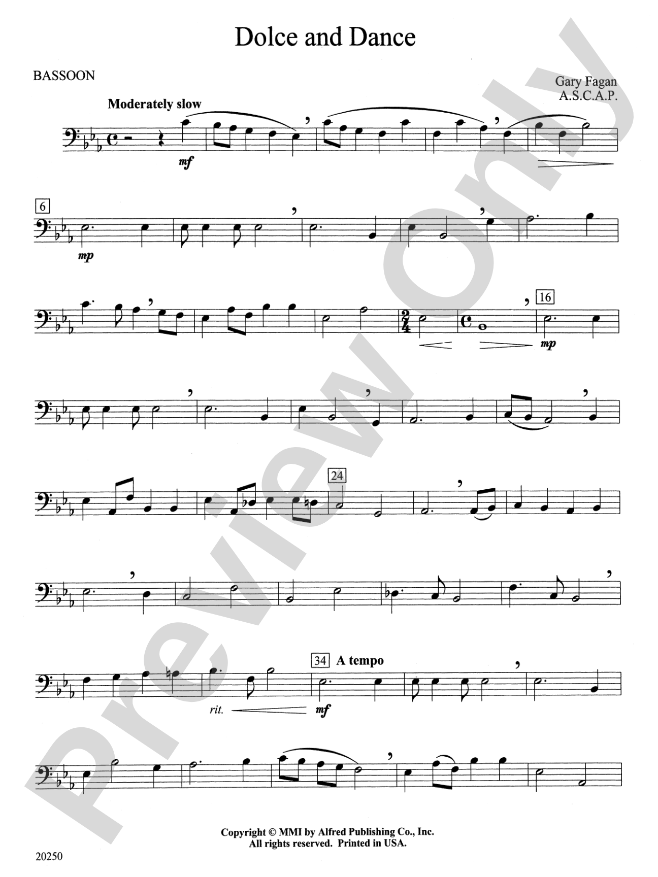 Dolce and Dance: Bassoon