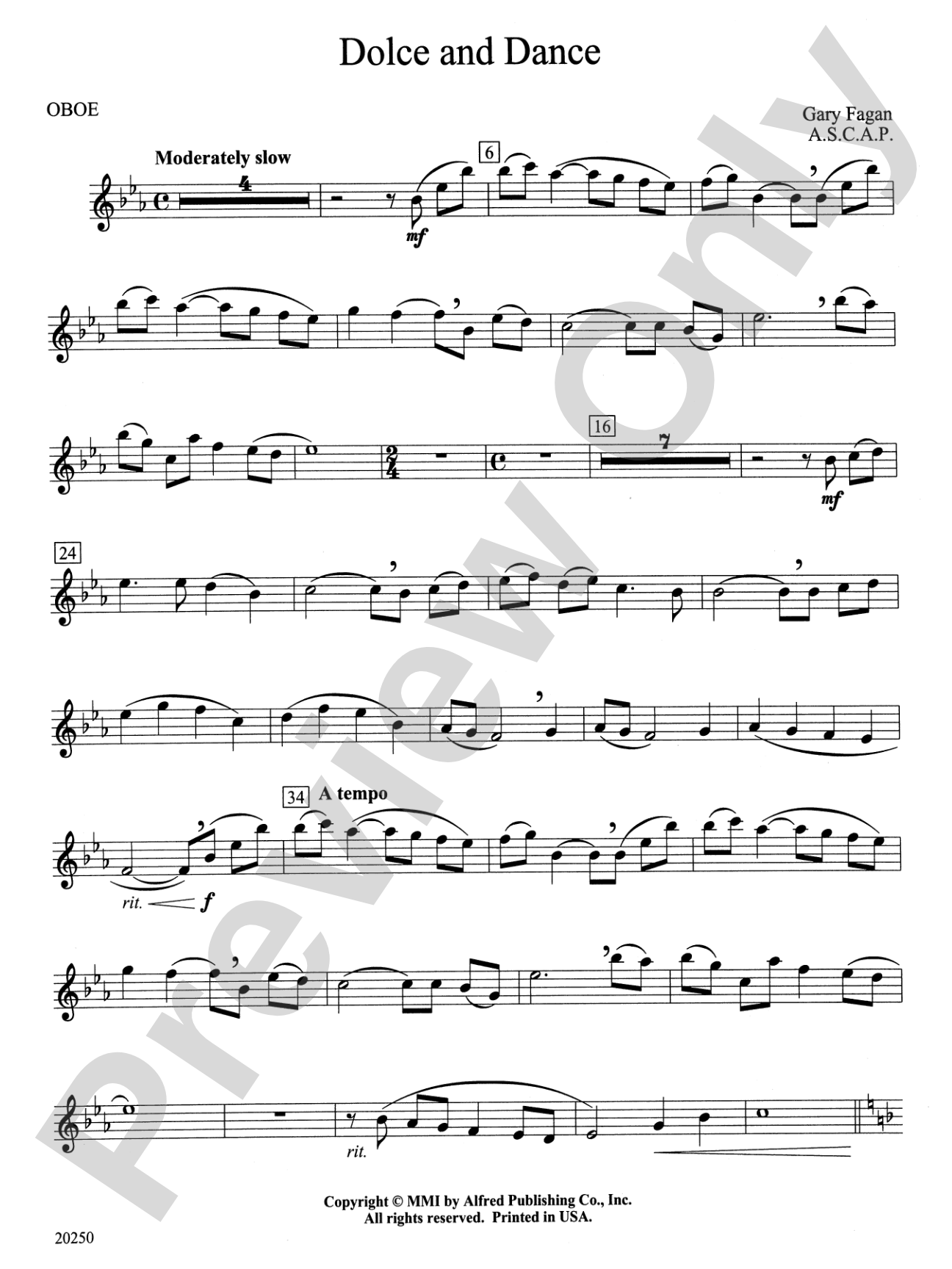 Dolce and Dance: Oboe