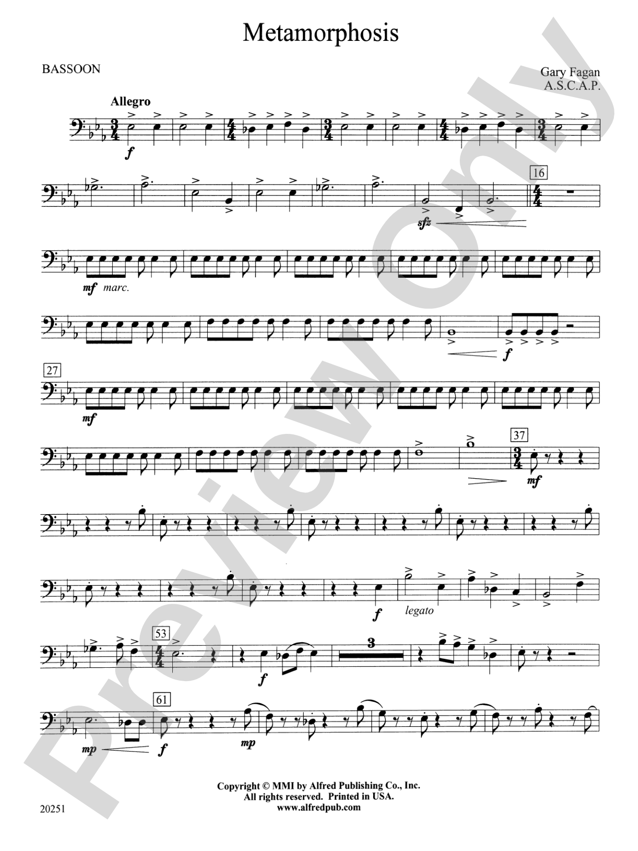 Metamorphosis: Bassoon