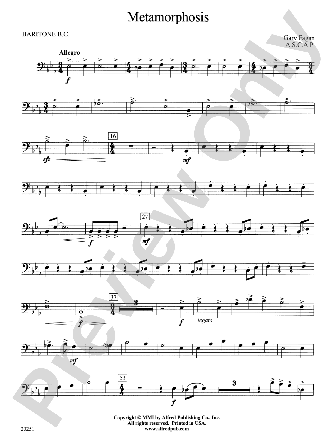 Metamorphosis: Baritone B.C.