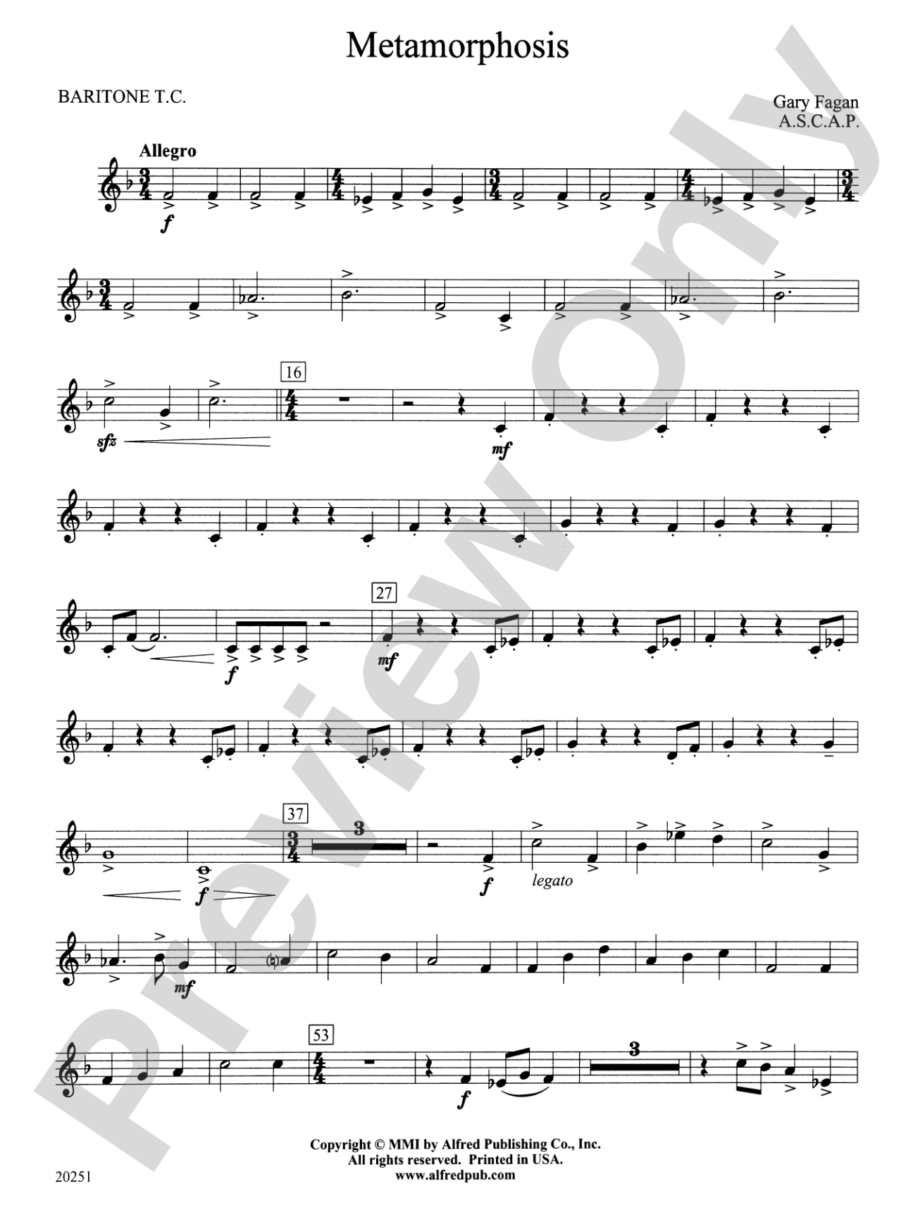 Metamorphosis: Baritone T.C.