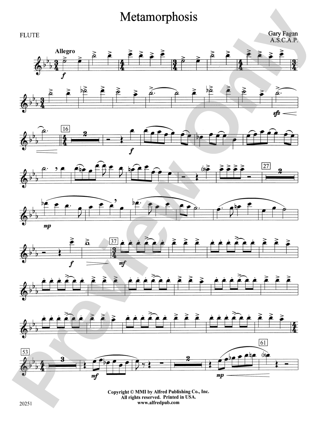 Metamorphosis: Flute