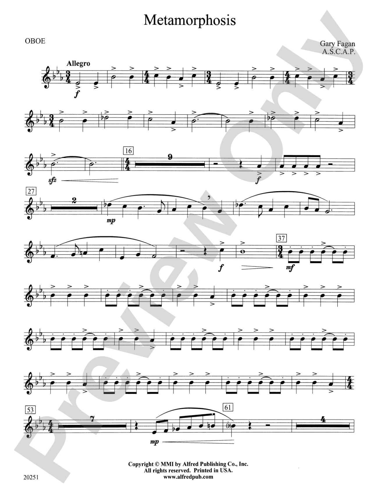 Metamorphosis: Oboe