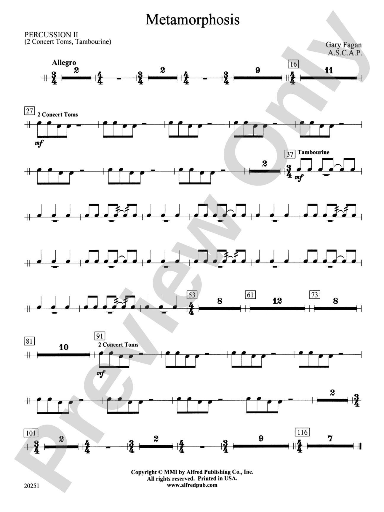 Metamorphosis: 2nd Percussion