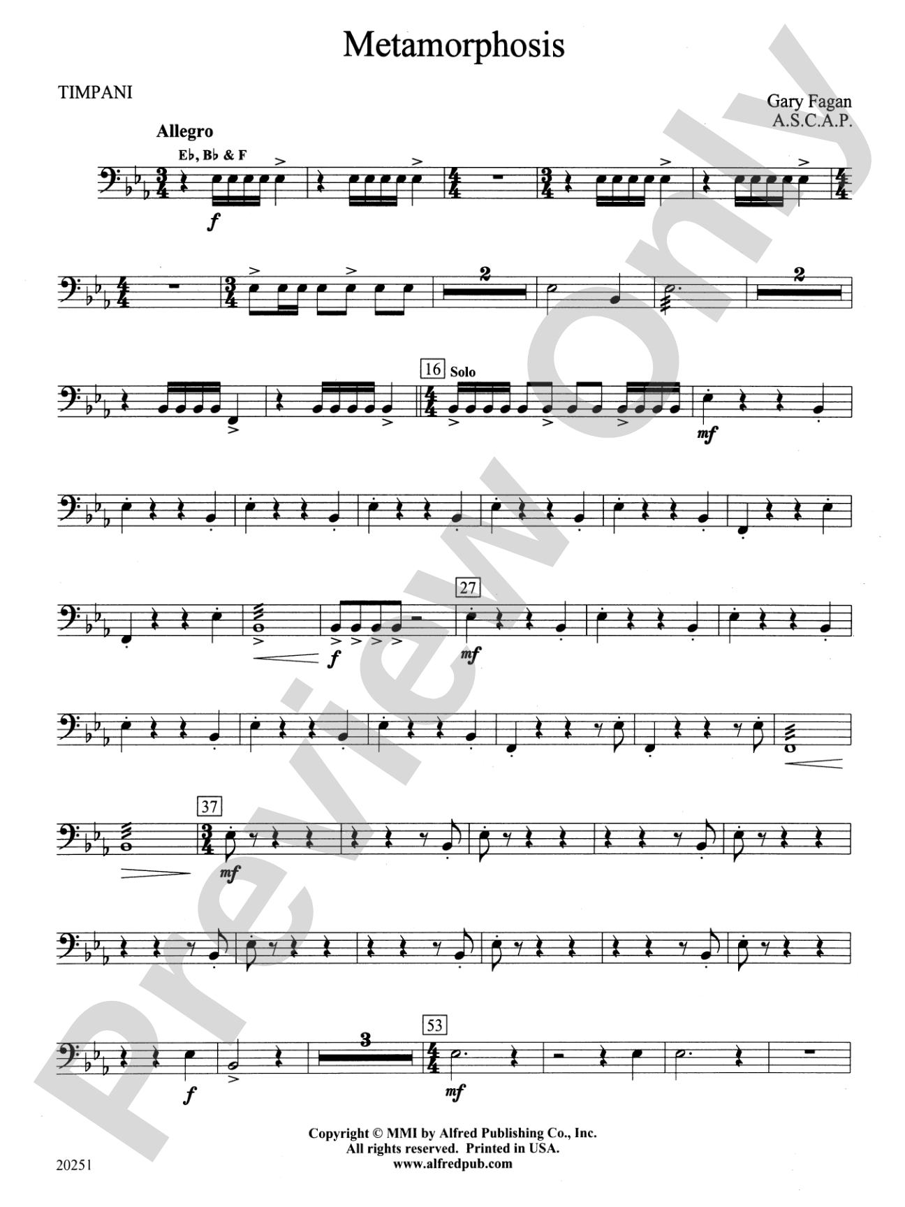 Metamorphosis: Timpani