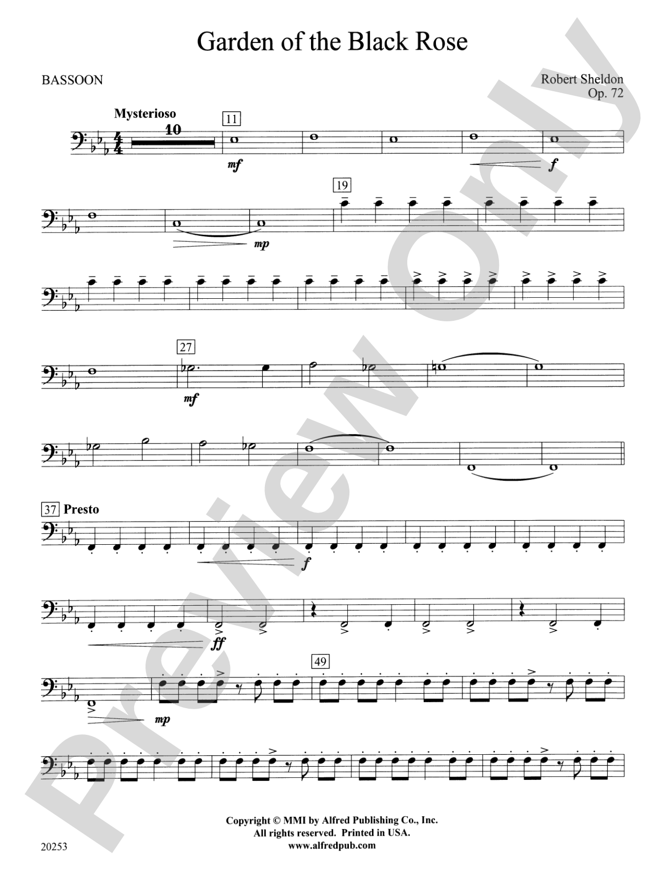 Garden of the Black Rose: Bassoon