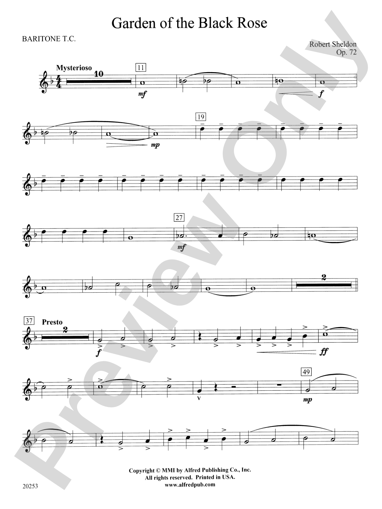 Garden of the Black Rose: Baritone T.C.