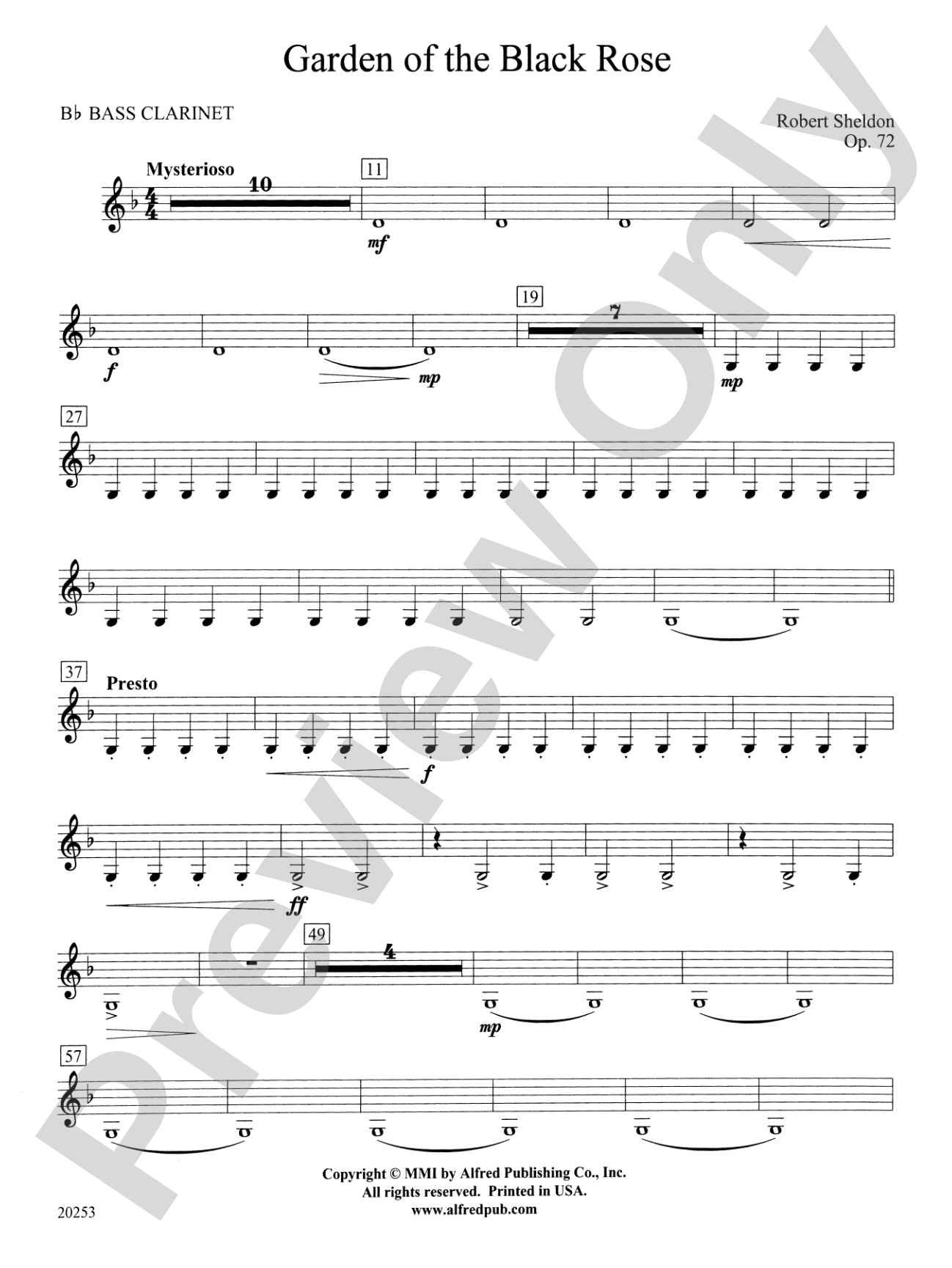 Garden of the Black Rose: B-flat Bass Clarinet