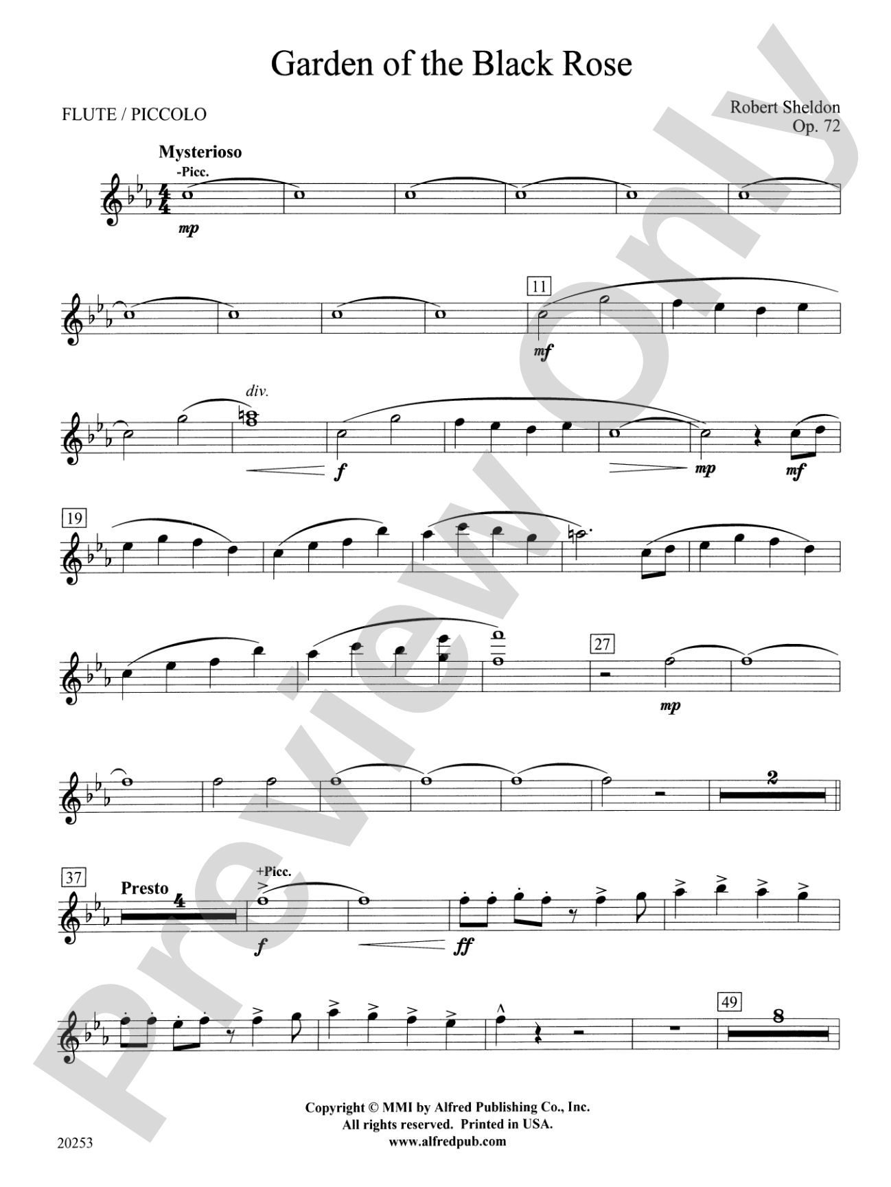 Garden of the Black Rose: Flute
