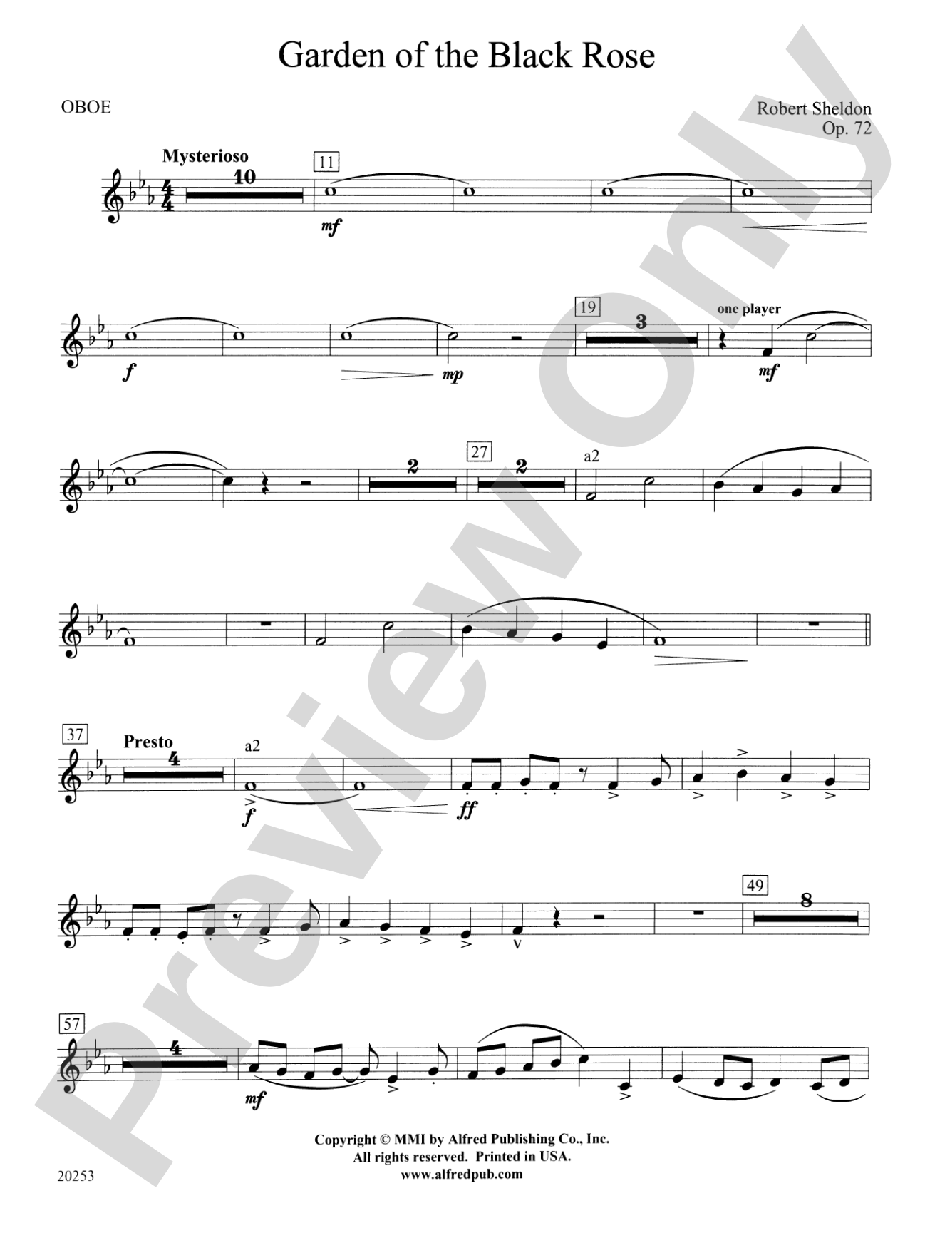 Garden of the Black Rose: Oboe