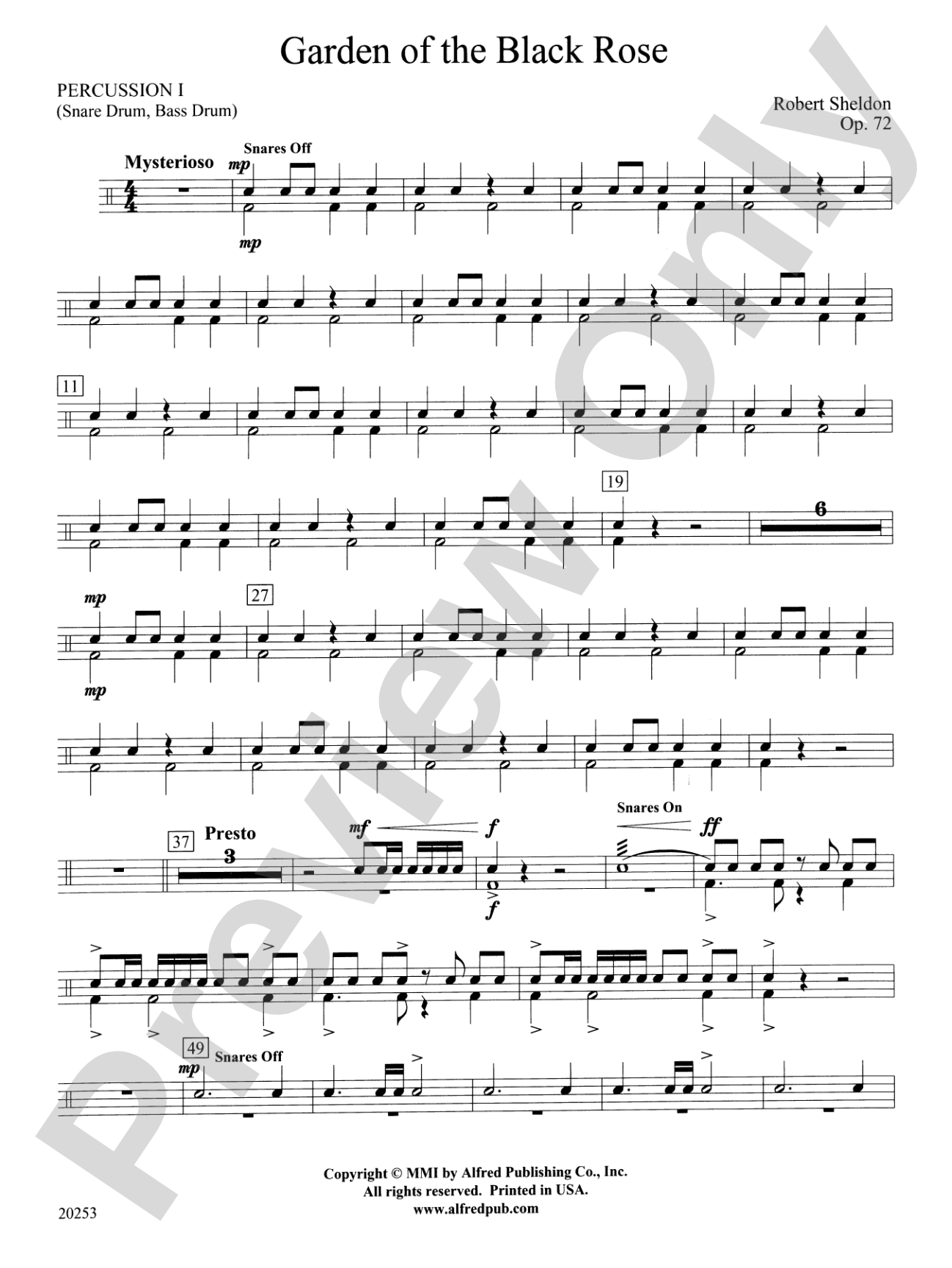 Garden of the Black Rose: 1st Percussion