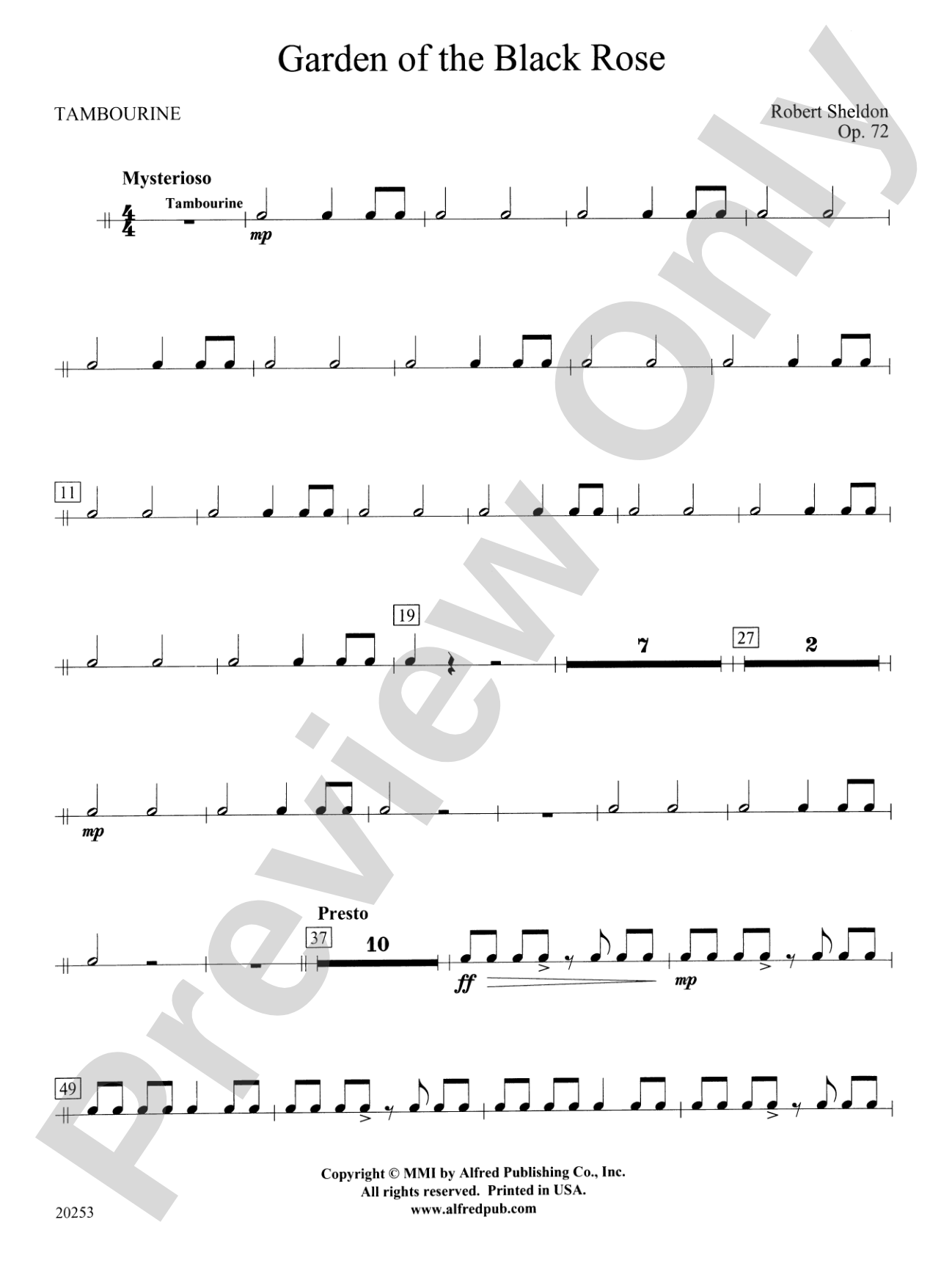 Garden of the Black Rose: 3rd Percussion