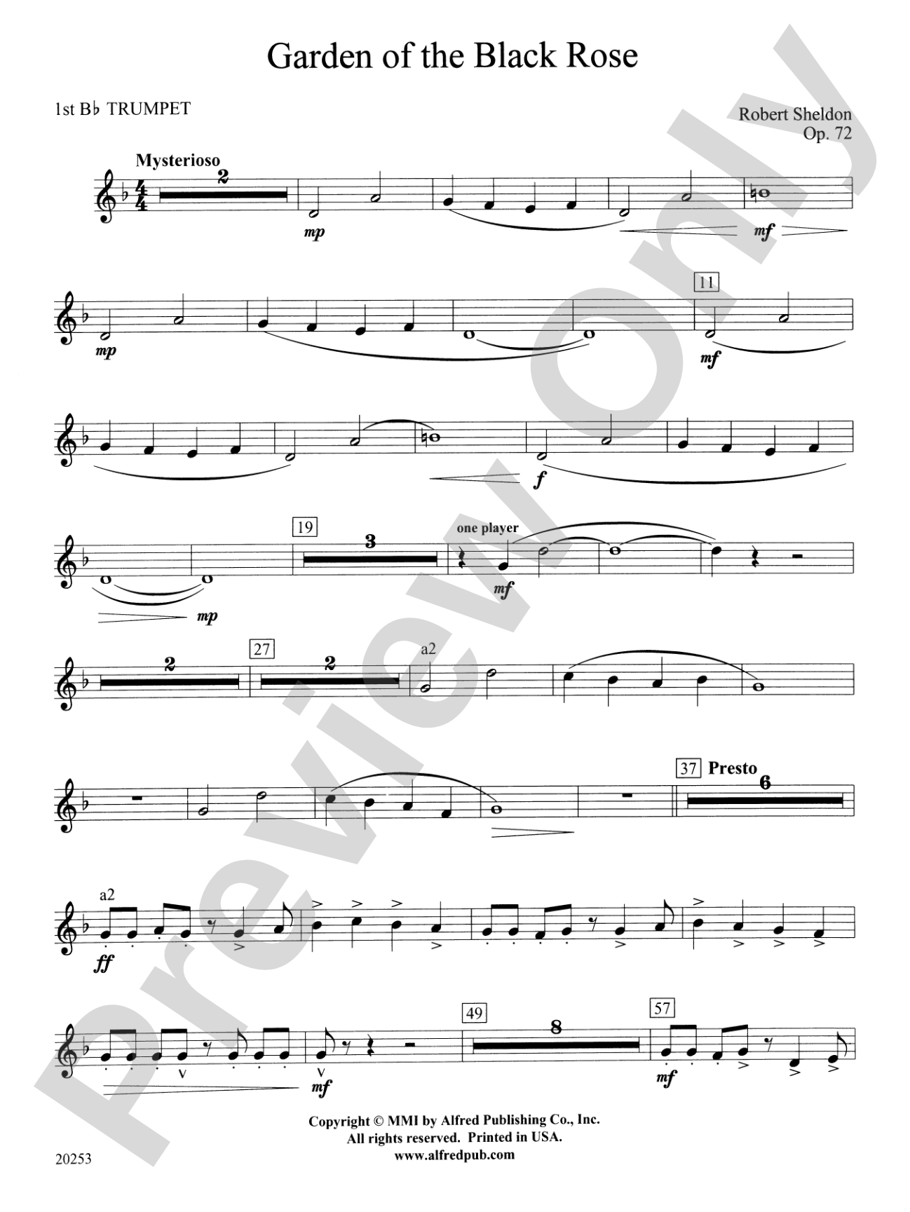 Garden of the Black Rose: 1st B-flat Trumpet