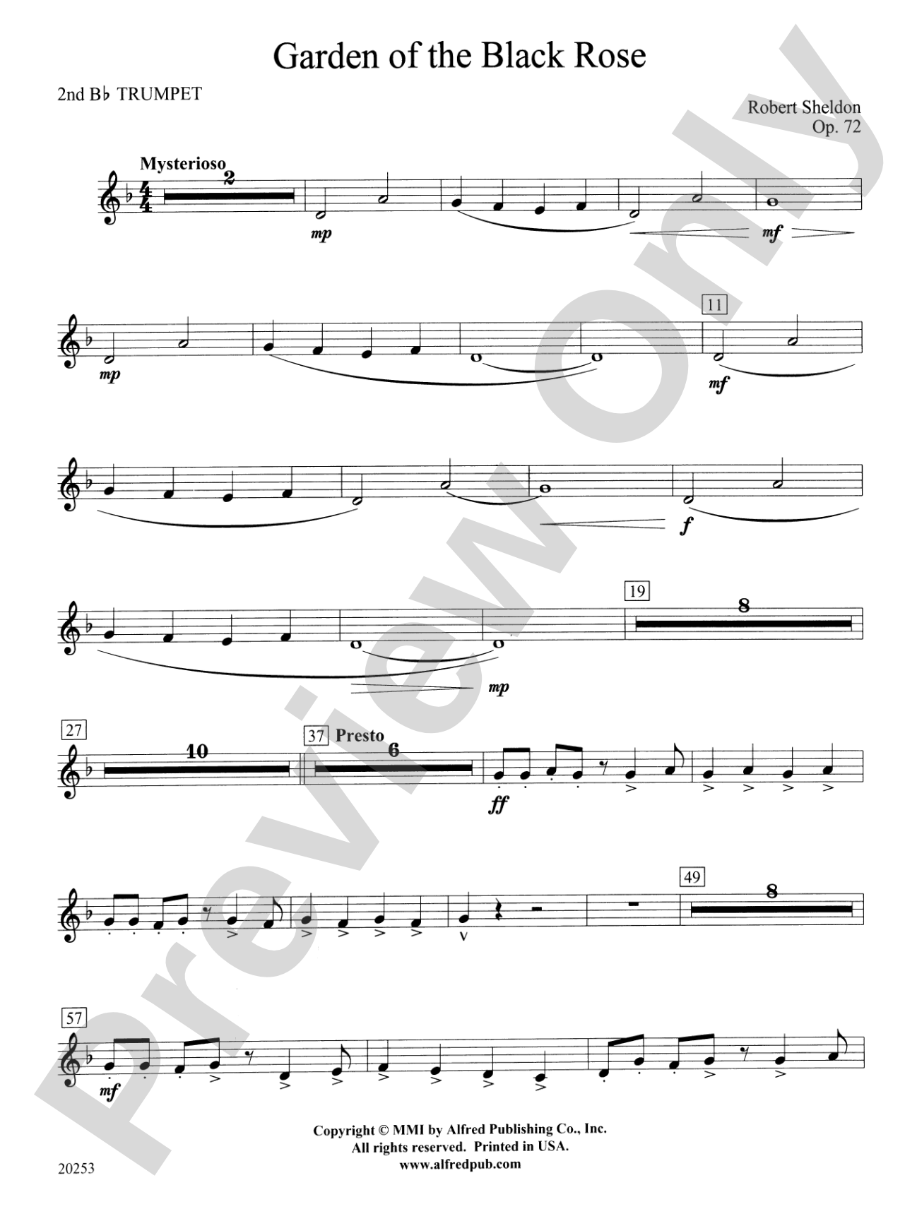 Garden of the Black Rose: 2nd B-flat Trumpet