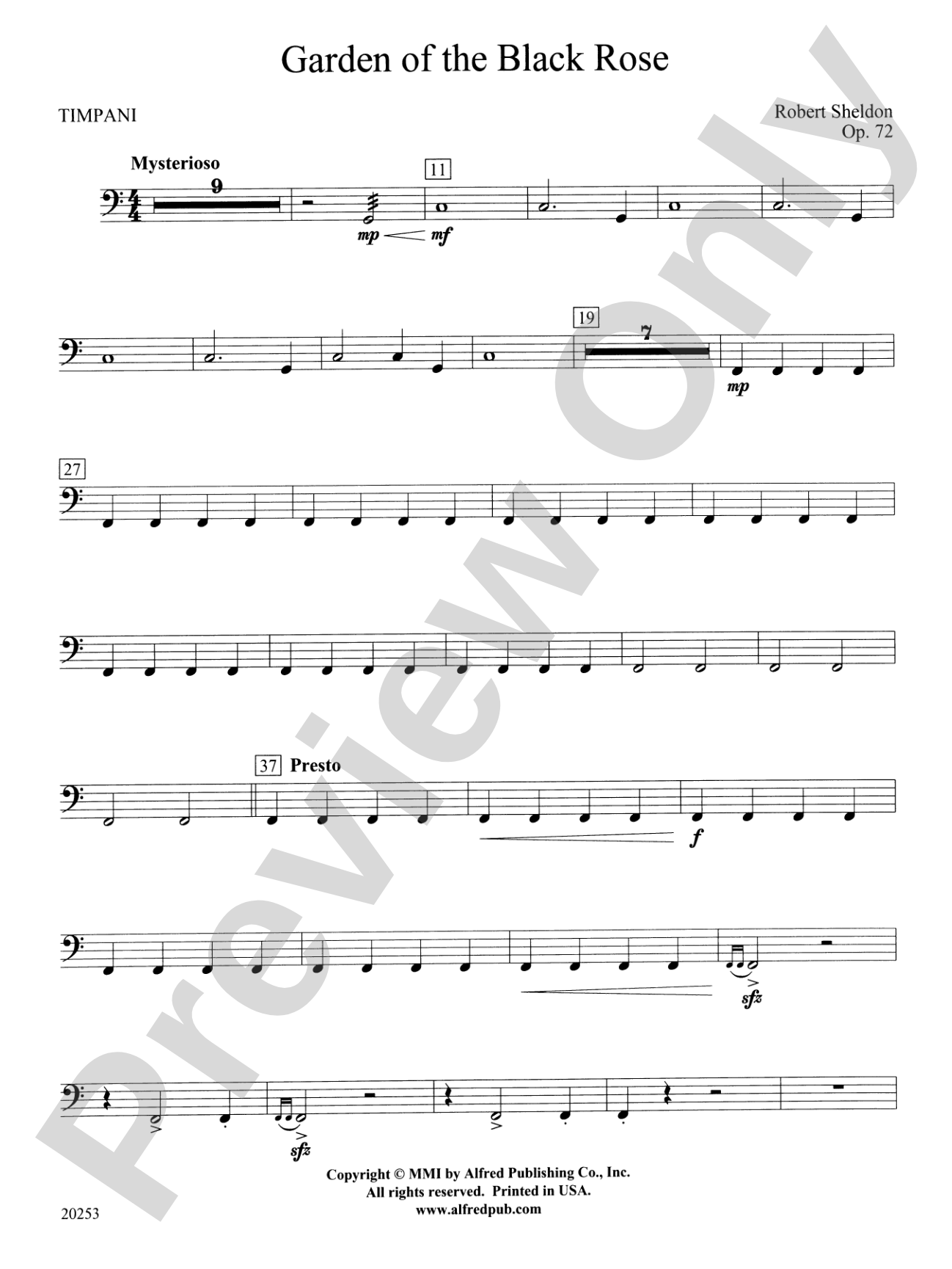 Garden of the Black Rose: Timpani