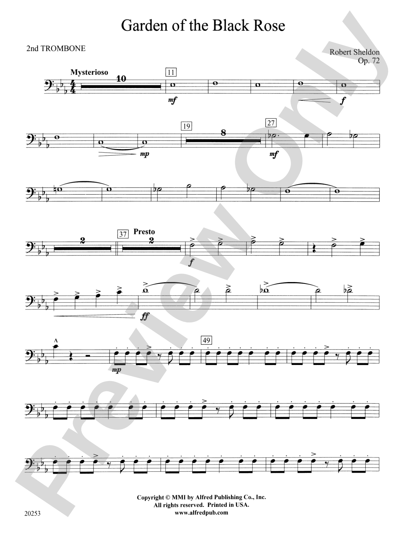 Garden of the Black Rose: 2nd Trombone