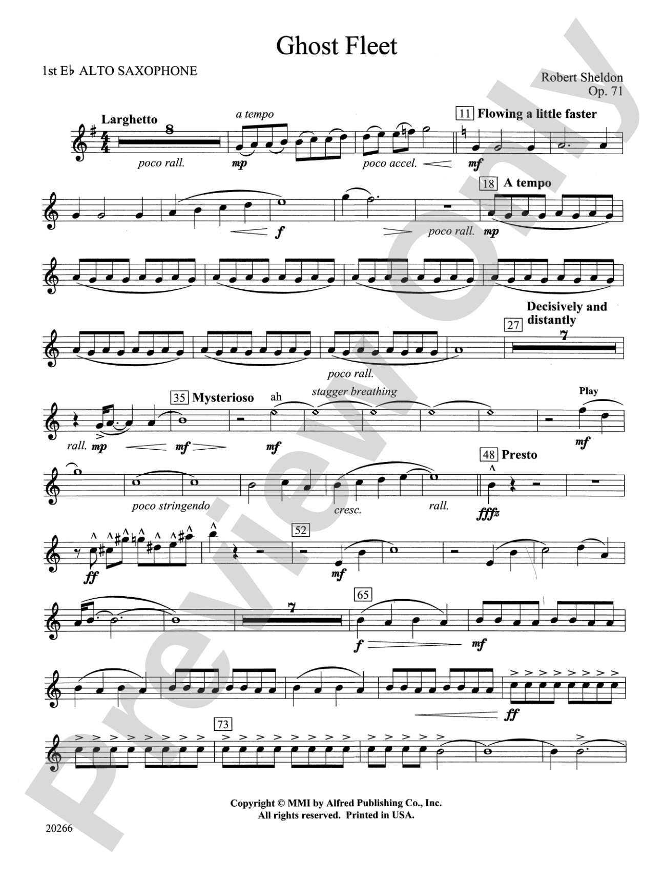 Ghost Fleet: E-flat Alto Saxophone