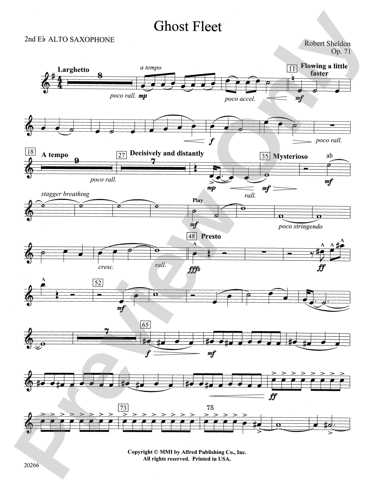 Ghost Fleet: 2nd E-flat Alto Saxophone