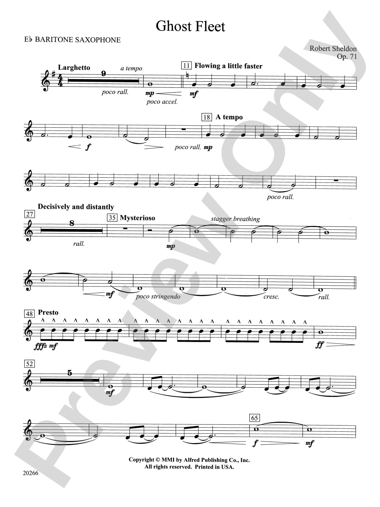 Ghost Fleet: E-flat Baritone Saxophone