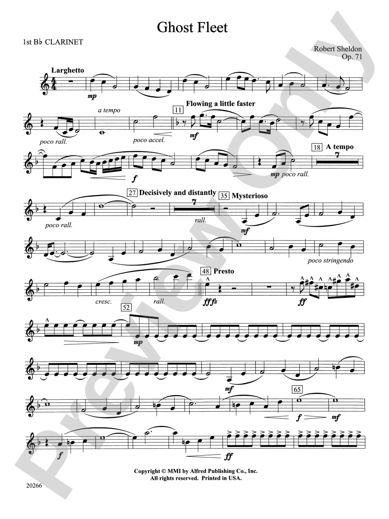 Ghost Fleet: 1st B-flat Clarinet