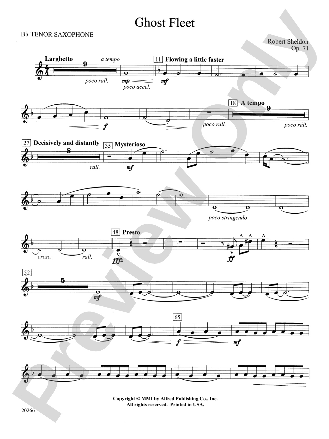 Ghost Fleet: B-flat Tenor Saxophone