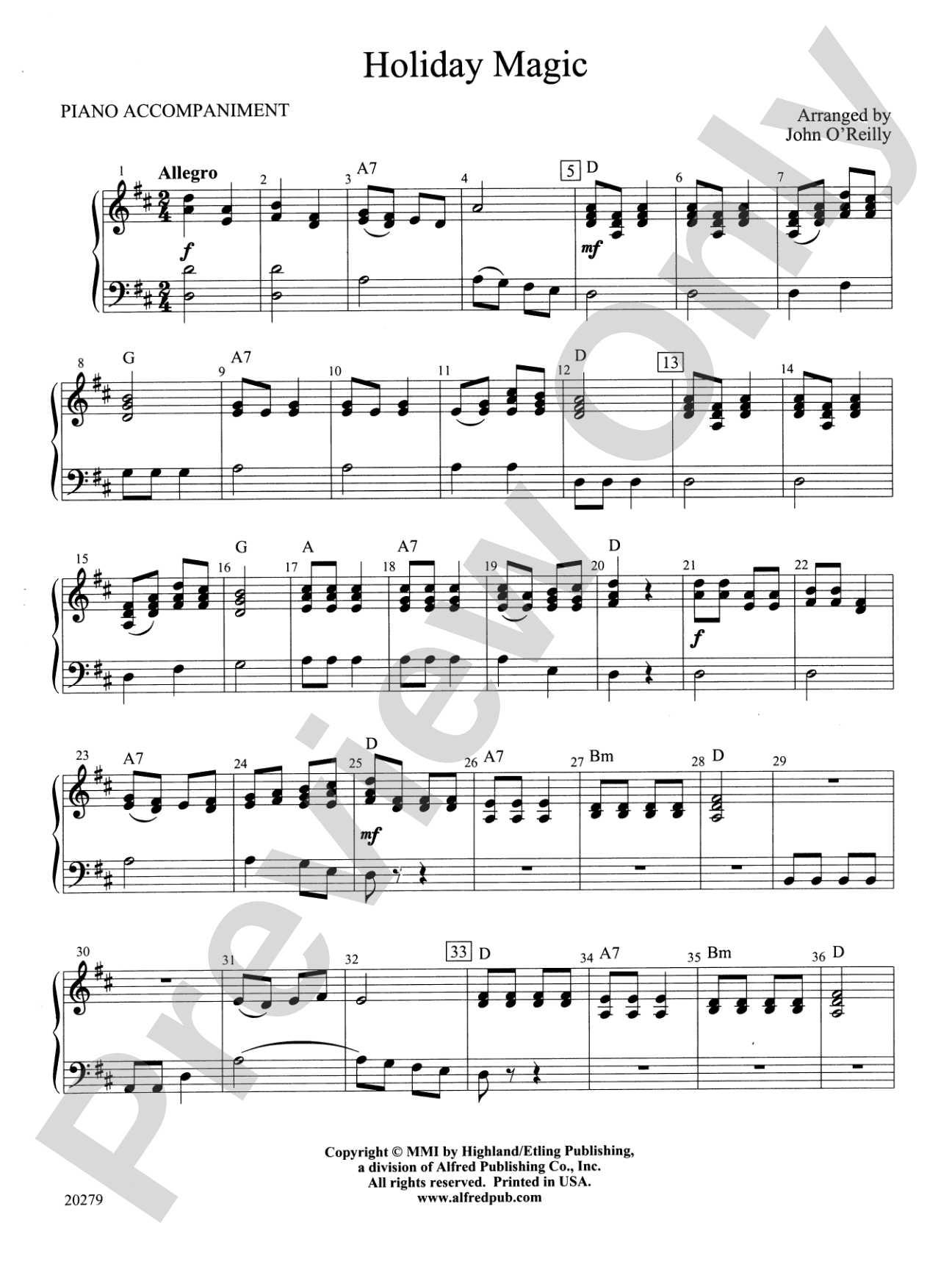 Holiday Magic: Piano Accompaniment